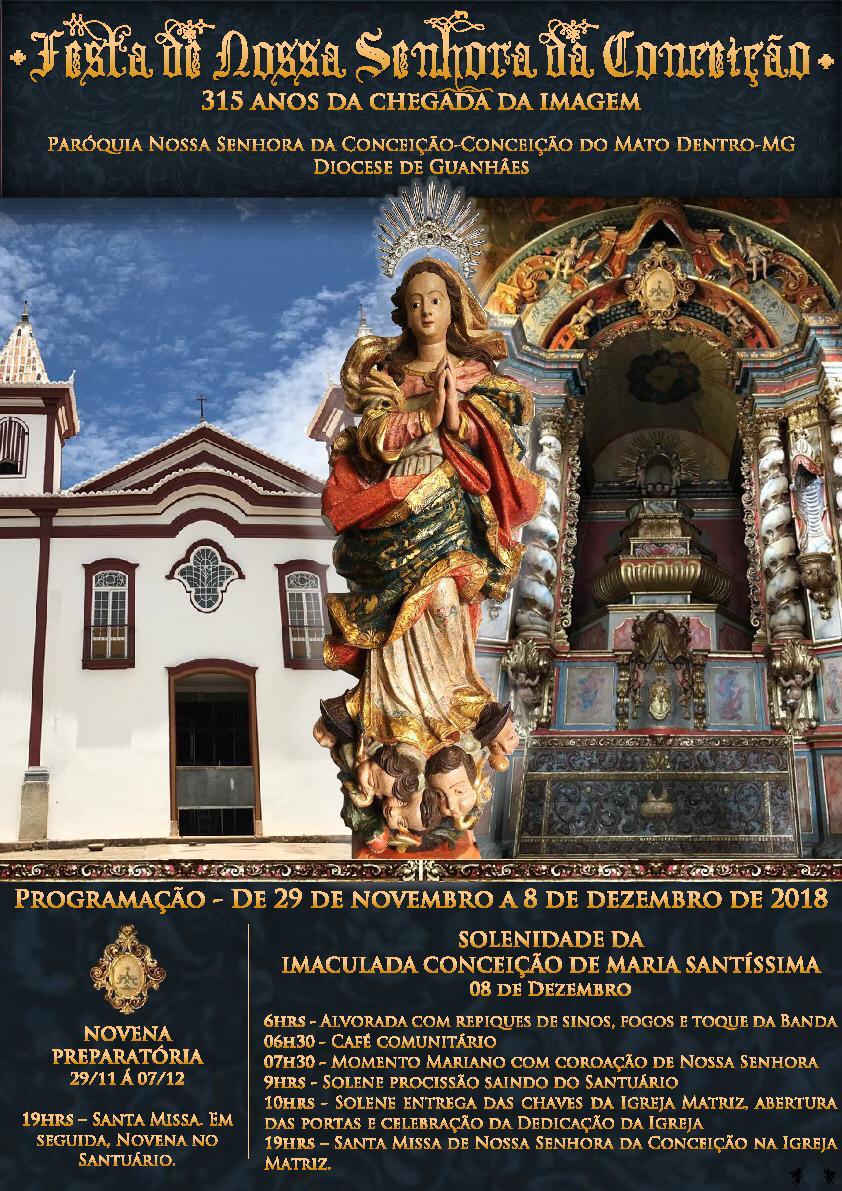 Festa da Imaculada Conceição em Conceição do Mato Dentro Diocese de